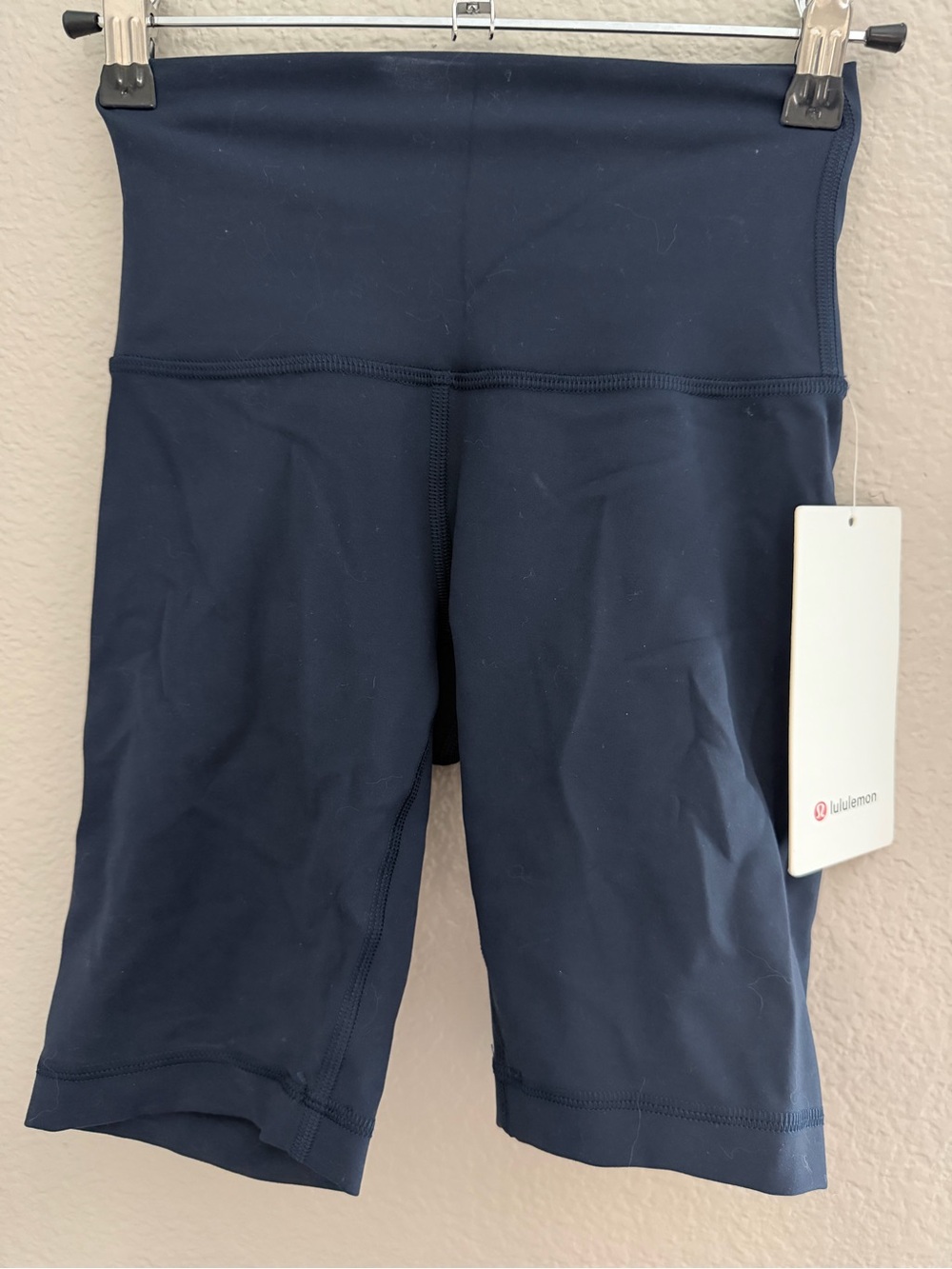 lululemon Wunder train 8” Navy High-Rise Bike Shorts